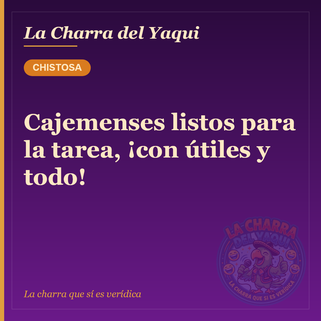 Cajemenses listos para la tarea, ¡con útiles y todo!